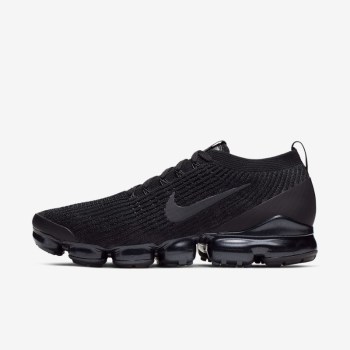 Nike Air VaporMax Flyknit 3 - Férfi Utcai Cipő - Fekete/Fehér/Metal Titán/Sötét Szürke